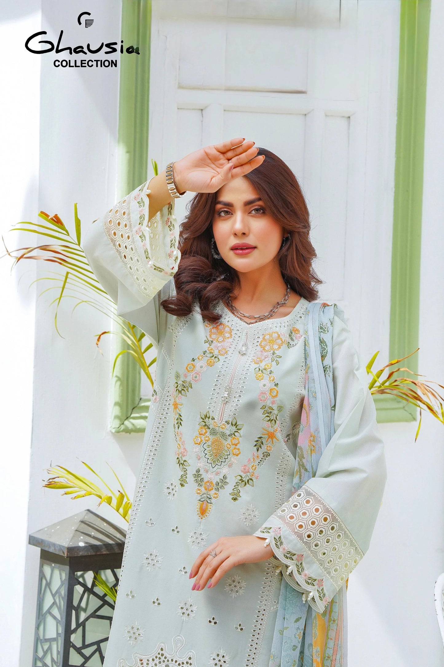 Lawn Embroidered Kurta 3P