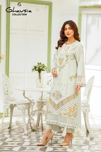 Lawn Embroidered Kurta 3P